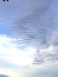 Low angle view of clouds in sky