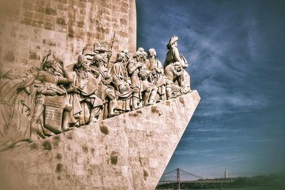 Low angle view of statue