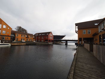 View of river with buildings in background