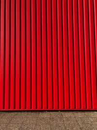 Full frame shot of red wall