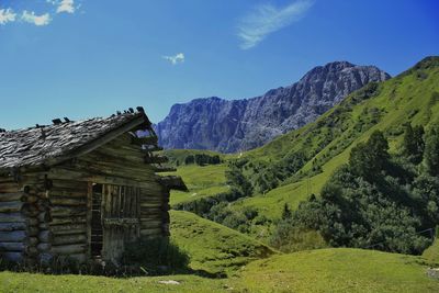 Houses on countryside landscape