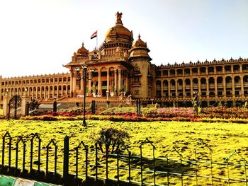 View of historical building against clear sky