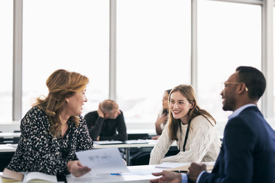 Group of people having business seminar