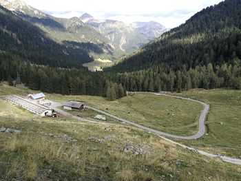 High angle view of landscape against sky