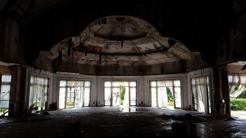 Interior of abandoned building