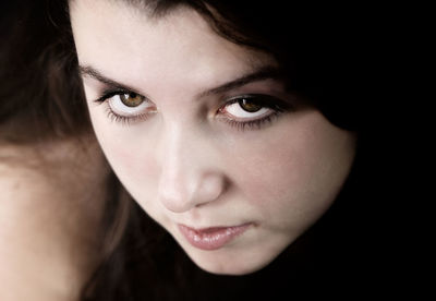 Close-up portrait of woman