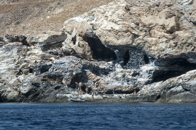 Rocks in sea