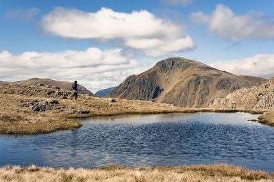 Scenic view of mountain against sky