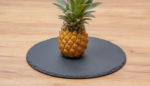 Close-up of pineapple on table