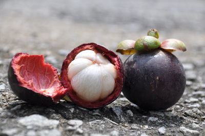 Close-up of fruits on table