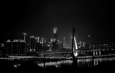 Illuminated cityscape at night