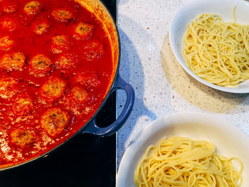 Close-up of served food
