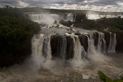 Scenic view of waterfall