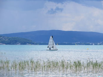 Boats in calm sea