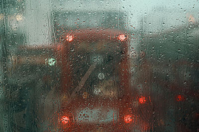 Raindrops on glass