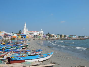 View of amusement park at beach