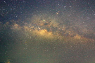 Low angle view of star field against sky