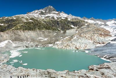 Scenic view of snowcapped mountain against sky