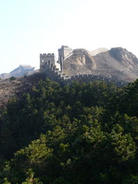 Scenic view of mountains against clear sky