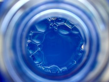 Close-up of water drops on glass