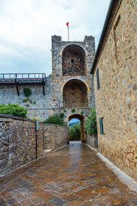 View of fort against cloudy sky