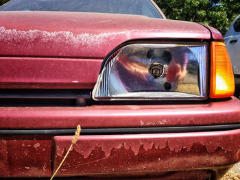 Close-up of vintage car