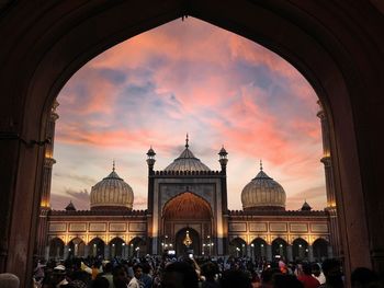 Great sunset view at jama masjid delhi during ramzaan 