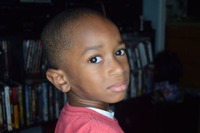 Close-up portrait of cute boy