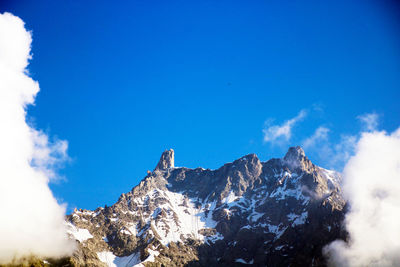 Scenic view of dente del gigante as seen from punta helbronner in the monte bianco massif