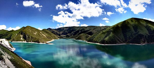 Panoramic view of lake against sky
