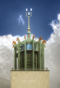 Low angle view of building against sky