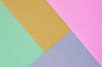 High angle view of multi colored paper