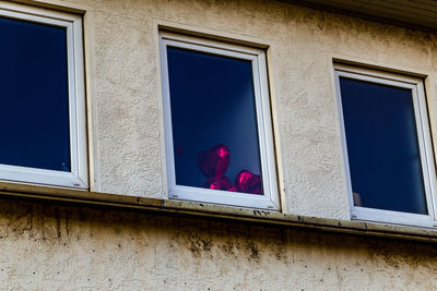 Low angle view of window on building