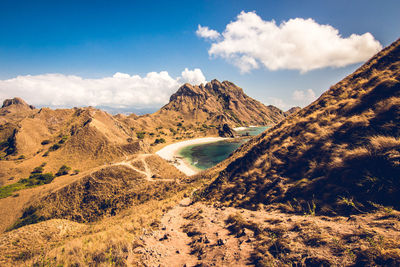 Panoramic view of mountains against sky