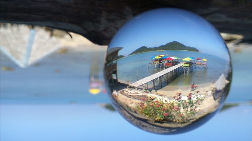 Close-up of crystal ball
