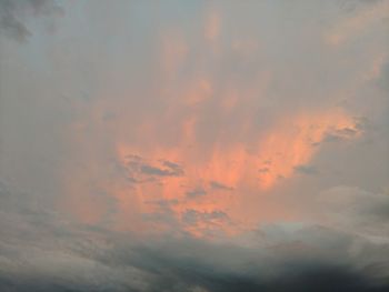 Low angle view of sky during sunset