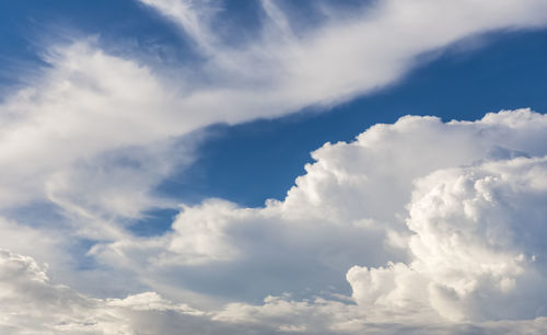 Low angle view of clouds in sky