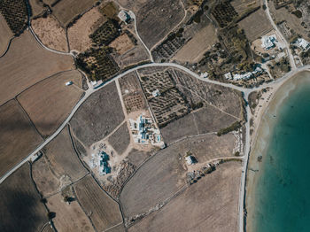 High angle view of construction site