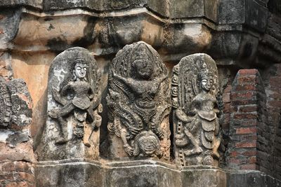 Full frame shot of ancient statues