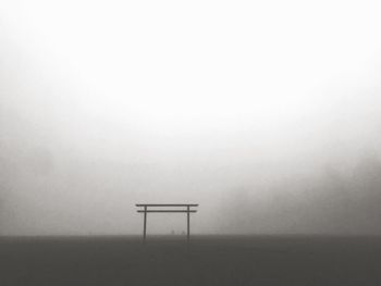 Scenic view of foggy weather