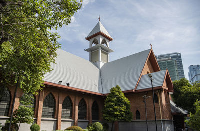 Low angle view of building against sky