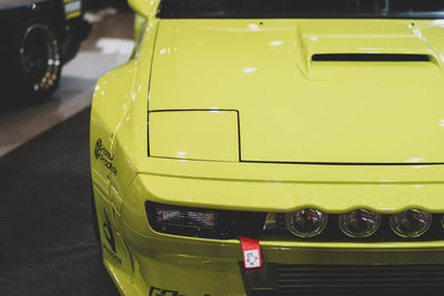 High angle view of car on table