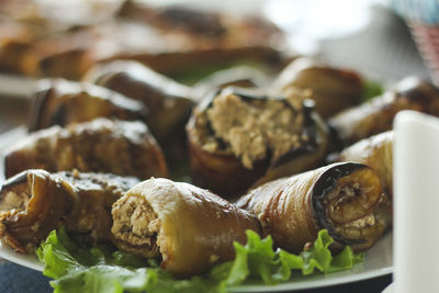 Close-up of food in plate