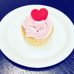 Close-up of cupcakes on plate