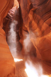 Rock formations in cave