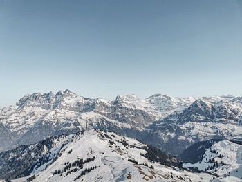 Swiss mountains during skiing at port du soleil.