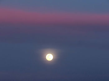 Scenic view of moon against sky at night