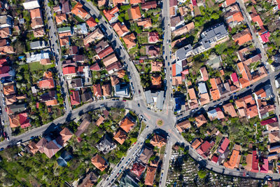 Aerial view of residential district