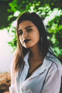 Woman standing at park