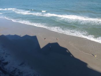 High angle view of beach